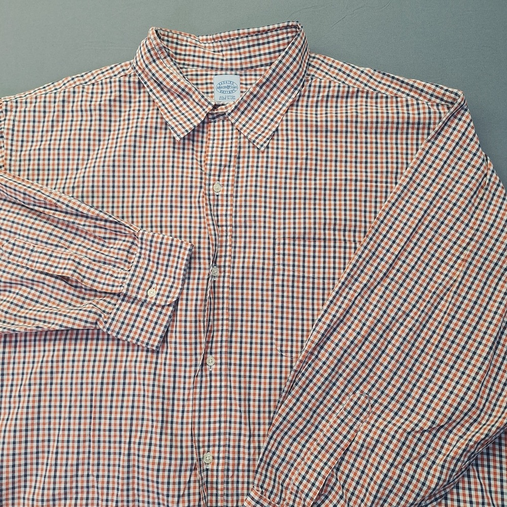 Mercer And Sons Button‎ Up Shirt Mens 20-34 Big 5X? Red Black Check Preppy Nice
